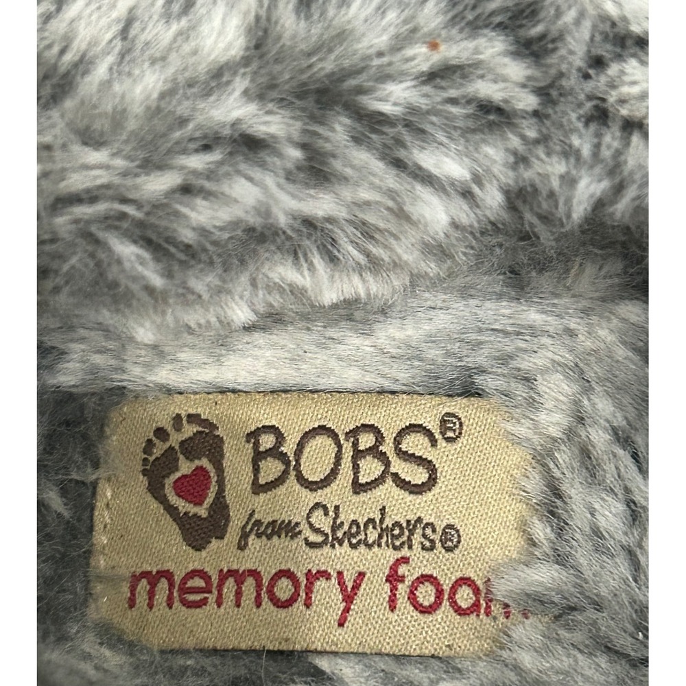 BOBS from Skechers Keepsakes Ice Angel Charcoal Gray Shoes Cable Knit Slippers 8 - Picture 2 of 6